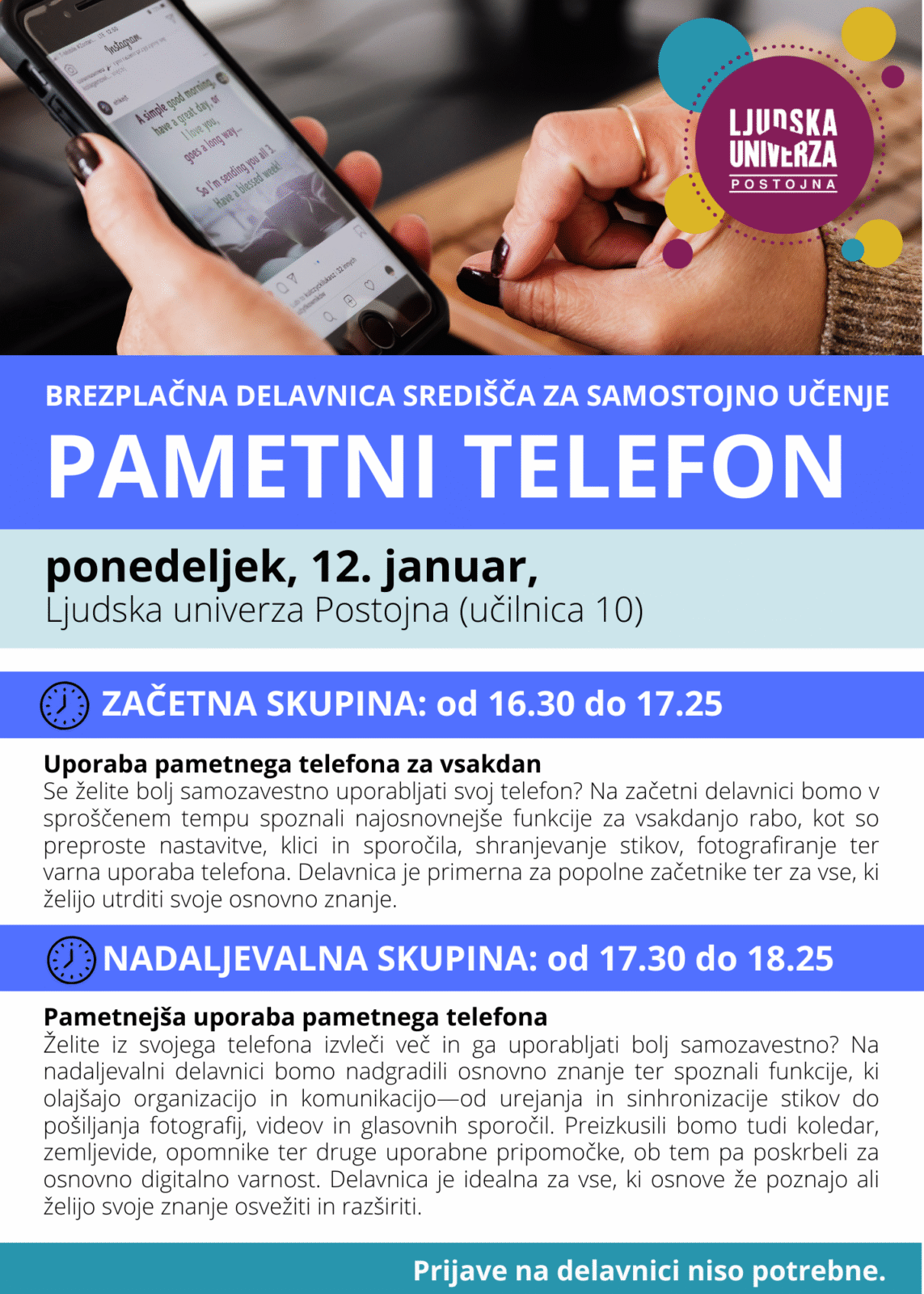 Letak za delavnico z enako vsebino kot je v tej objavi