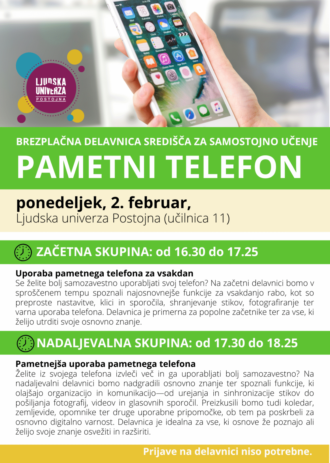 Letak za delavnico